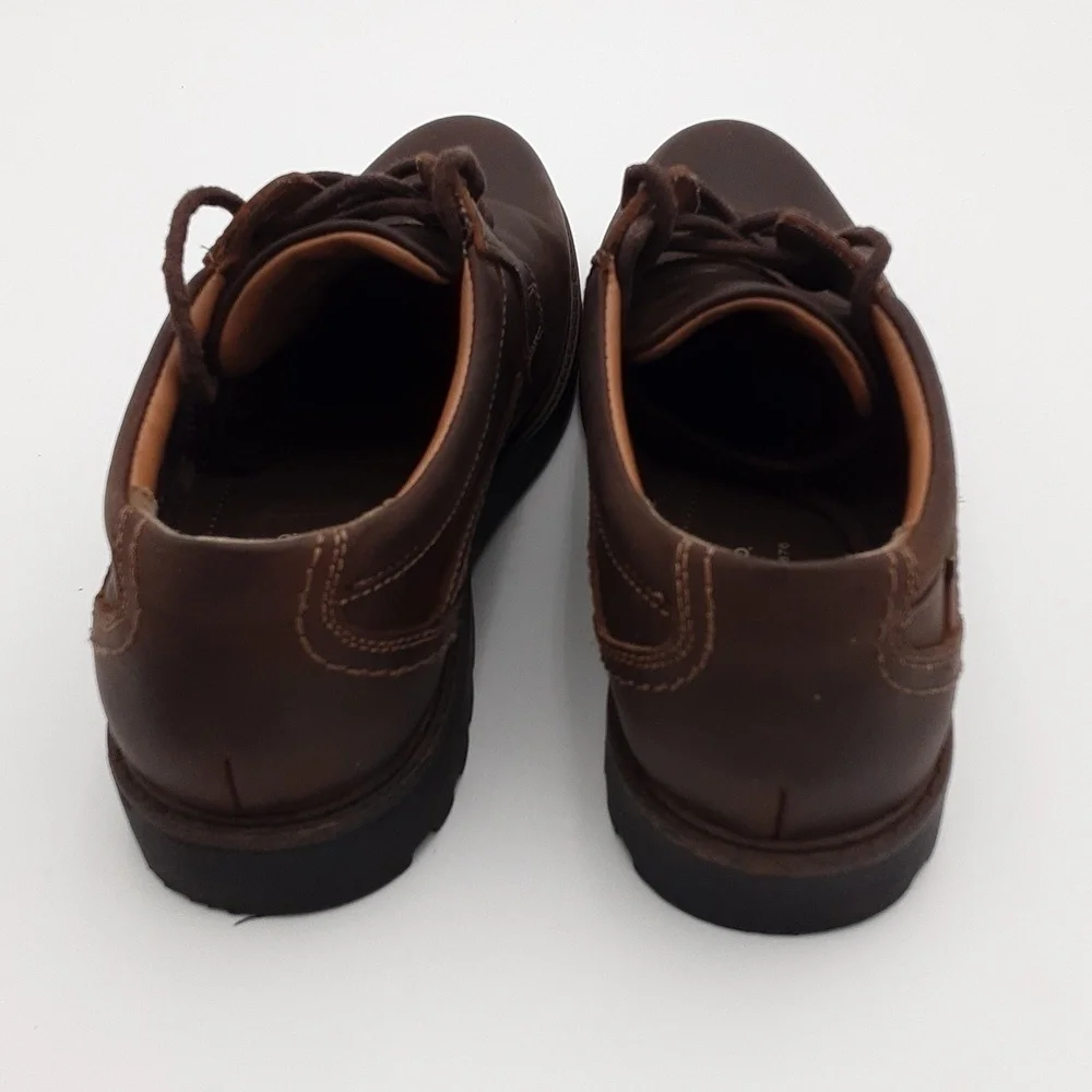 GH Bass & Co Classic Brown Leather Men 7.5 Oxford Casual Office Y2k Grandpa